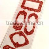 Red Colorway, Classic Glitter Lace Foam Sticker, Elegant Decorative Shinny Glitter Sticker thumbnail-2