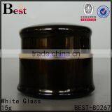 10g 20g 30g 50g Metal Cosmetic Aluminum Jar Custom Black Green Purple Silver Red Color Glass Cream Jar thumbnail-1