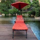 Garden Dream Chaise Lounger Chair With Sun Shade Canopy thumbnail-2