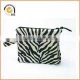 Waxed Canvas Cosmetic/Toiletry Zipper Pouch (Zebra) By Chiqun Donggaun CQ-H02003 thumbnail-1