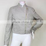 China Clothing Factory Custom Women Moto Leather Jacket thumbnail-2