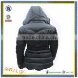 Hot Selling High Quality Woman Winter Padding Coat With Rabbit Fur Hood thumbnail-2