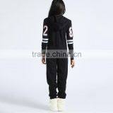 OEM Customized Fashion Adult Number Printed Front Zipper Onesie thumbnail-2