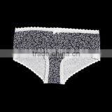 Trendy Current Blue Color Sexy Women Lingerie Hipster With Scallop Lace thumbnail-6