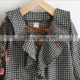 2-7 Years Wholesale 2017 New Fashion Girls Plaid Shirt Full Sleeve Ruffles Autumn Cotton Girls Blouses thumbnail-3