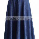 100%Cotton belt loops waist sexy jean skirt women A-line denim skirt 2016