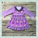 Casual Dress 2016 Summer Long Sleeve One-piece Purple Little Girls Print Long Frog Dress Spanish Baby Clothes thumbnail-1
