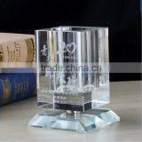 Promotional Logo Customized Personalized Office Crystal Glass Desktop Pen Holder thumbnail-2