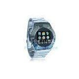 FM Radio Metal Wrist Watch Mobile Phones with Bluetooth, FM Radio, TF Card