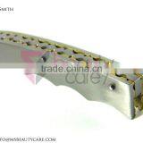 Damascus Steel Straight Razor Folding Knife thumbnail-4