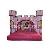 Professional Pink Outdoor Inflatable Bounce House Castle For Backyard