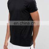 Longline Combed Cotton T Shirt Black Color thumbnail-3