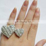 Double Heart Precious Pearl Elastic Ring For Lover thumbnail-1