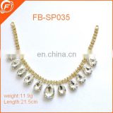 fashion crystal gold chain necklace