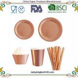 Amazon Ebay Popular 16ct Foil Gold Paper Beverage Napkins Disposable Party Tableware Ningbo PartyKing thumbnail-5