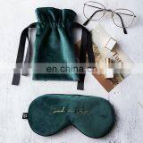 Ins Hot Selling Soft Personalized Travel Natural Silk Sleeping Eye Mask Custom Logo Eye Masks thumbnail-3