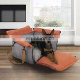 Pet Car Seat Bed Luxury Dog Travel Bed With Handle Soft Dog Boster Car Seat Indoor Pet Sofa thumbnail-2