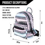Fashion Chevron Pattern 9 Inch Mini Backpack Custom Logo Small Backpack Bag For Girl thumbnail-5