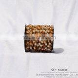 Faceted Colored Crystal Beads Wrap Chain Gold Plated Wire Chain for Jewelry Diy thumbnail-6