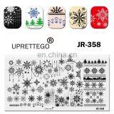 JR351-360 Marble Pattern Khokhloma Christmas Pop Art Lady Alphabet Letter Text 2020 Stainless Steel Stamping Plate Template thumbnail-5