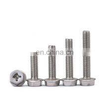 Slotted Philips Head Hex Flange Bolt With Serration Stainless Steel Bolt Stock