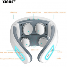 Intelligent Voice Call 3D Neck Massager Remote 2 Level Infrared Heating Pain Neck Care Massager thumbnail-4