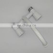 Wall Mount Kitchen Basin Double Handle Kitchen Mixer Faucet Water Plastic Faucet thumbnail-3