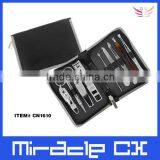9pcs Black Zipper Manicure Set Gift Business