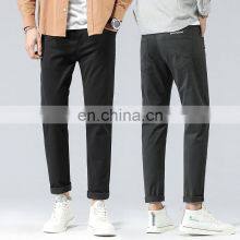 Customized LOGO Men's 100% Cotton High-quality Spring and Autumn New Slim Stretch Foot Pants Plus Size Men's Casual Pants thumbnail-5