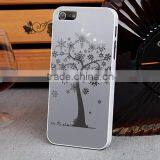 gray color tree and flower panttern phone case wholesale for Iphone 5