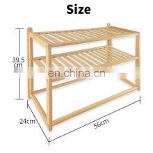 Multi-functional Bamboo Bathroom Shelf 3 Tier Wall Mount Storage Rack For Living Room Kitchen Toilet Use thumbnail-3