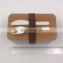 BPA Free High Quality 2 Layers Bamboo Disposable Lunch Box thumbnail-3