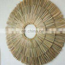 High Quality Boho Round Tropical Seagrass Wall Decor Straw Rustic Art Decor Cheap Wholesale thumbnail-3