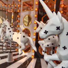 For Kids Pour La Seregraphique Rotating Horse Shopping Mall Upper Drive Carousel Rides thumbnail-3