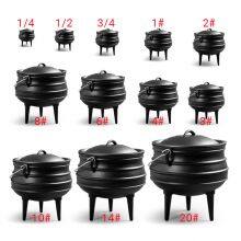 South Africa 3 Legs Potjie Pot Outdoor Camping Cast Iron Cauldron Potjie Pot thumbnail-2