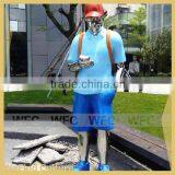 Man Shaped Statue Stainless Steel Metal Sculpture thumbnail-2