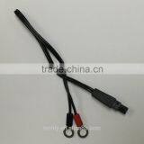 Micro Fit Black Connector To 12V Battery Ring Terminal Power Cable thumbnail-1