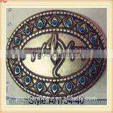 Vintage Fashion Oval and Round Customized Antique Bronze Metal Plate-style Belt Buckle With Complicated Pattern thumbnail-6