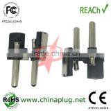 Nickel Plated 4.8mm French AC Plug With 2 Pin ac Power Cord Plug Insert Quality Choice thumbnail-1