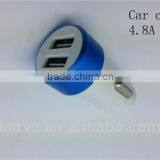 Best Selling Accessories USB DUAL CAR Charger 4.8A /Any Plug USB