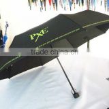 3 folding polyester parasol umbrella Portable check man's umbrella