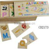Educational Wooden Alphabet Puzzle in Box thumbnail-1