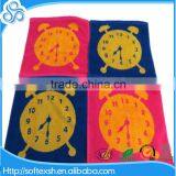 China Comfortable Wholesale Clock Jacquard Face Towel 30cmx30cm thumbnail-1