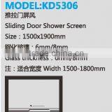 Frameless 304 Stainless Steel Sliding Shower Enclosure (KD5306) thumbnail-2