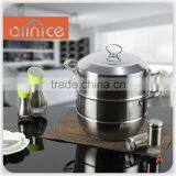 Allinice-Professional 18/0 Stainless-steel 15-qt.steamer Pot Set Passed FDA LFGB With Steel Cover and SS Handle&knob