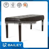 furniture high quality upholstered leather folding storage bench