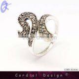 2013 New Design Fashion Jewelry Rhinestone Lock Rings for Women thumbnail-1