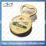 Promotional Zinc Alloy Custom 3D Metal Gold Beer Bottle Opener Supplier's Choice