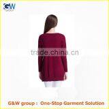 Fashionable Custom Design O-neck Woman Sweater thumbnail-2