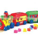 3-Compartment Funny Cartoon Choochoo Learning Train Toys for Kids